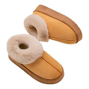 冬季棉拖鞋包跟女款情侣室内家居家用防滑保暖月子鞋棉鞋男士冬天
