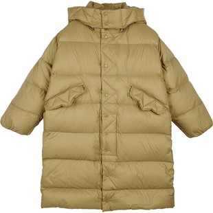 [95鹅绒]蓬马大童羽绒服长款连帽秋冬装男女儿童pomme de terre