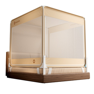 防摔蚊帐家用卧室儿童婴儿全底防止掉床蚊帐支架杆加粗加厚全罩式