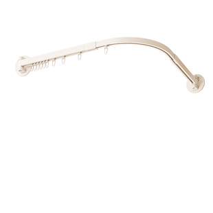 弧形轨道折叠浴帘高档浴室免打孔卫生间洗澡防水淋浴u型杆隔断帘