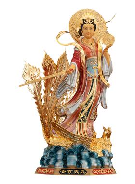 纯铜祝福家用踏凤九天玄女摆件