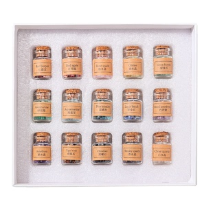 天然精致白黄粉水晶消磁石碎石漂流瓶水晶瓶宝石矿石原石摆件儿童