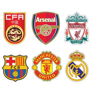 皇马曼联巴萨ac米兰车贴阿森纳汽车欧冠足球队徽俱乐部贴纸电动车