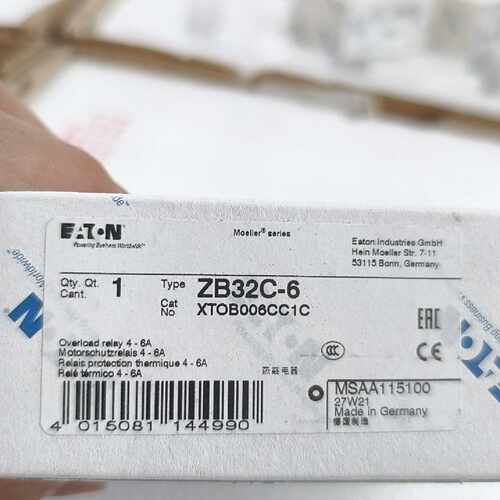 【请询价】伊顿EATON热过载继电器 ZB32C-6 XT0B006C