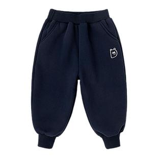 嘟嘟家男童裤子秋冬加厚卫裤儿童长裤冬装宝宝童装休闲裤女童棉裤