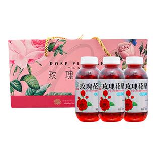 花能量云南墨红玫瑰鲜花醋重瓣玫瑰红玫瑰醋植物饮料饮品自然芳香