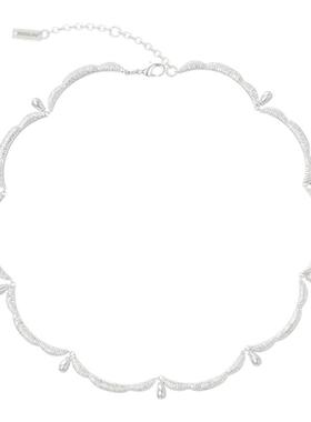 Mouhooland/暮后之地蕾丝花边天然珍珠项链锁骨链小众轻奢925银