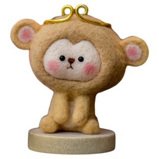 羊毛毡戳戳乐悟空大圣手工diy材料包生肖相框画创意礼物团建活动