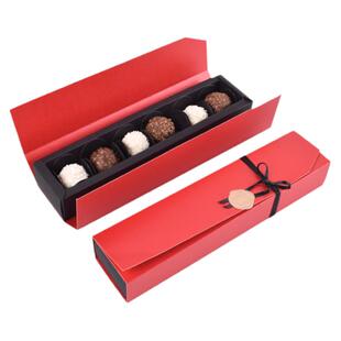 现货韩版高档长条费罗列巧克力纸盒粒装礼品包装盒情人节送礼空盒