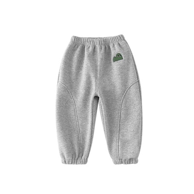 男童加绒裤子秋冬款一体绒