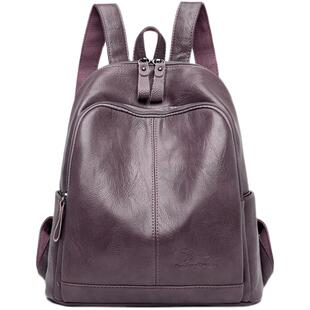 嶝丽袋鼠真皮双肩包女2026新款百搭牛皮女士旅游背包软皮防盗轻便