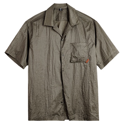 马登工装山系薄款宽松古巴领衬衫