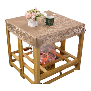 烤火桌罩电炉罩正方形防水防油防烫免洗桌布皮罩电烤炉茶几布罩