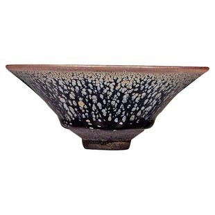 李达建盏撇口油滴鹧鸪斑天目盏手工收藏级主人杯高端茶盏品茗杯