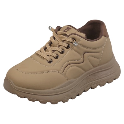 福禄桐秋冬季运动鞋女2025新款鞋子女士潮搭舒适轻便软底面包鞋