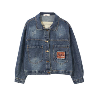 2024春装牛仔外套女春秋百搭最新款夹克胖MM韩版宽松显瘦短款上衣
