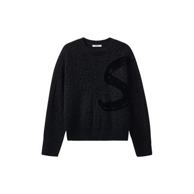 STARTER圆领毛衣2025冬季新款女生宽松百搭休闲运动卫衣男生上衣