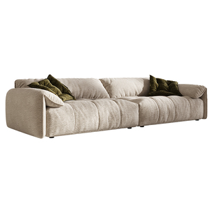 PAULJOHN大象耳朵沙发意式极简大小户型客厅北欧奶油布艺羽绒沙发