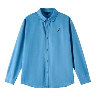 NAUTICA/诺帝卡童装男童女童牛仔衬衫外套春秋季经典儿童美式复古