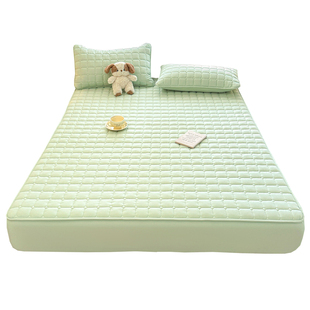 加厚夹棉床笠款床单隔脏床罩单件全包席梦思床垫保护罩四季通用