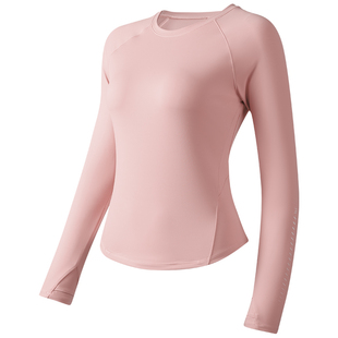 361瑜伽服女2026新款上衣运动长袖修身粉色打底衫健身t恤瑜伽上衣