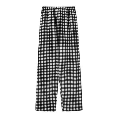 馨帮帮Homedress珊瑚绒格子睡裤