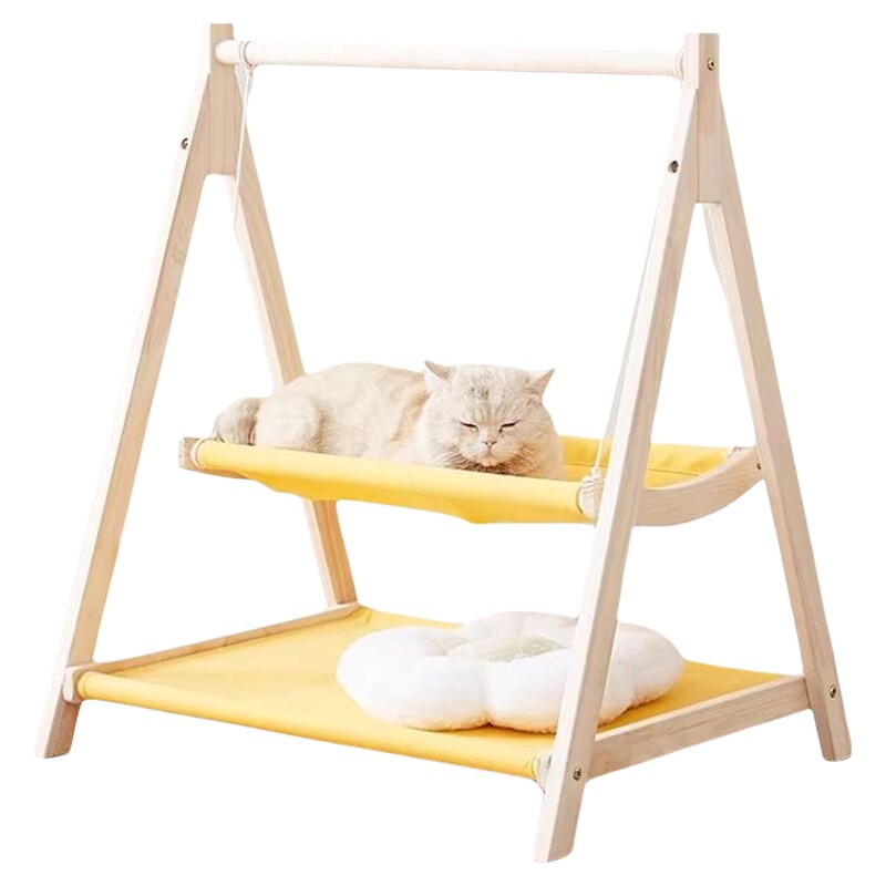 宠物猫吊床猫咪双层床四季通用木猫狗床/躺椅
