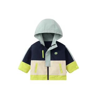 齐齐熊宝宝运动外套男童春秋款儿童防风拼接亲肤户外衣服运动上衣