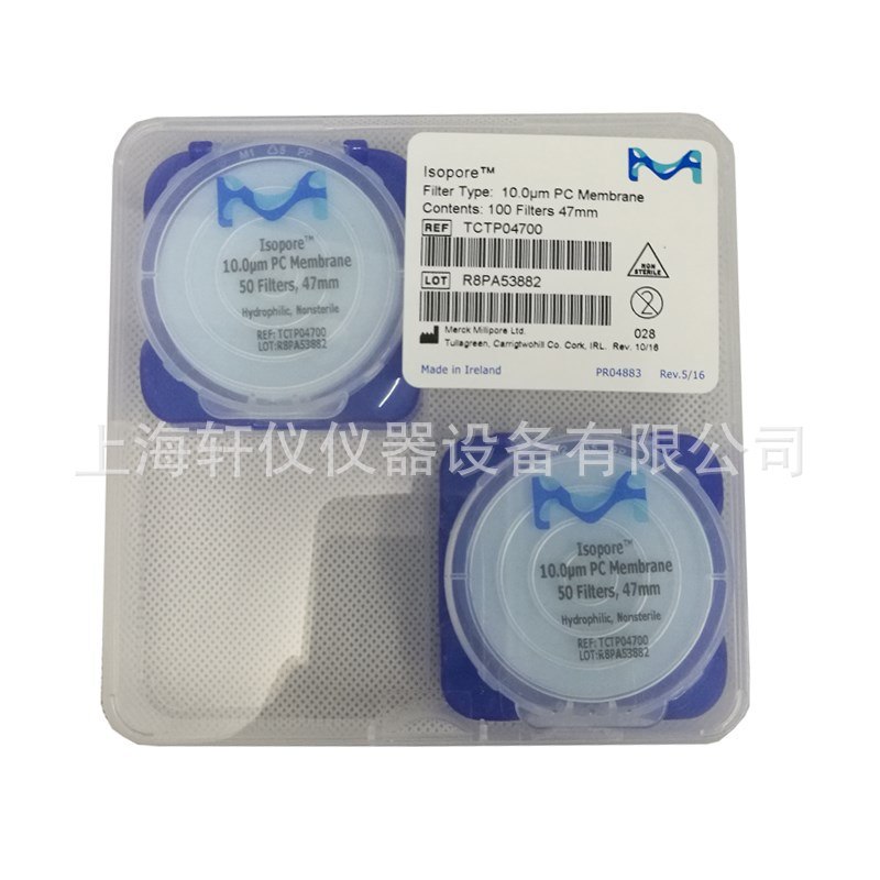 TCTP04700表面微孔滤膜10um 密理博聚碳酸酯PC 亲水光面核孔膜