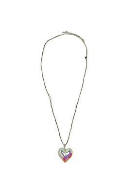 高级感长款叠戴透明爱心项链女