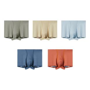彗星天使奢品120S莫代尔100%桑蚕丝裆男士内裤鱼子酱双色平角裤