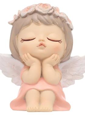 小天使治愈系车载可爱日式摆件新款精致小巧ins风小女孩蛋糕礼物