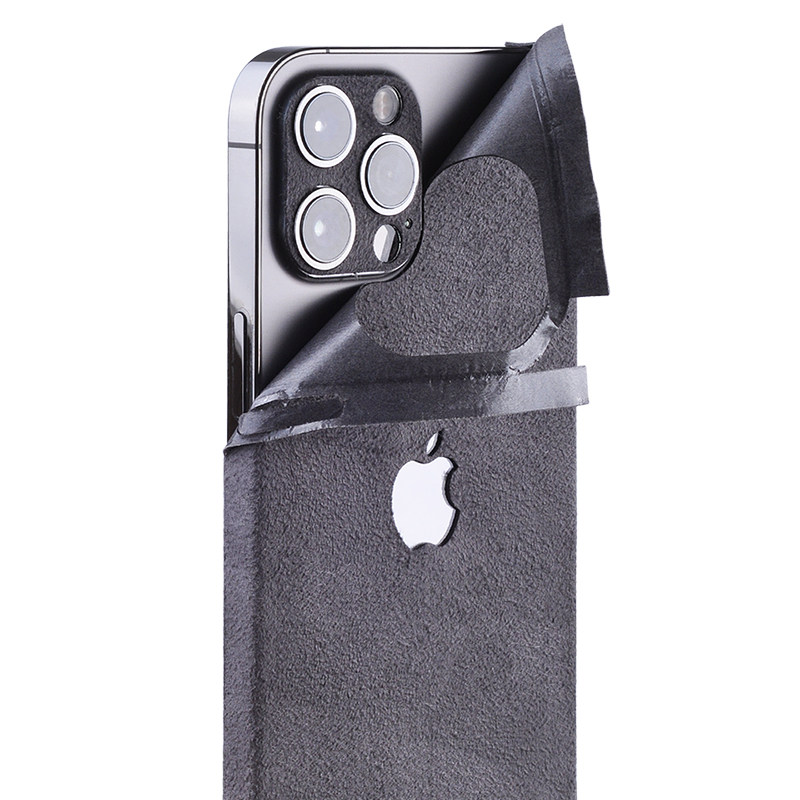 适用iphone15手机膜翻毛皮苹果16proMax全包背膜后面121314软膜毛绒贴纸