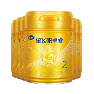 育儿补贴】飞鹤星飞帆卓睿2段奶粉二段750g6罐含专利HMO乳铁蛋白