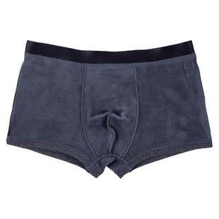 新品男士加绒四角裤头冬季加厚保暖内裤男加棉中腰防寒平角短裤衩