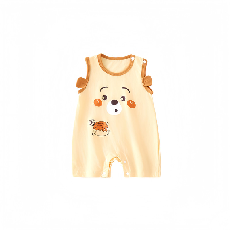 【撤柜专区】品牌专柜 宝宝夏季衣服背心连体衣服婴儿无袖哈衣