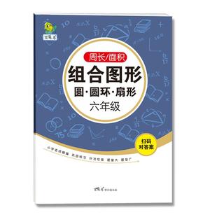 6年级上下册数学圆环扇形组合图形周长面积口算方程专项训练习本