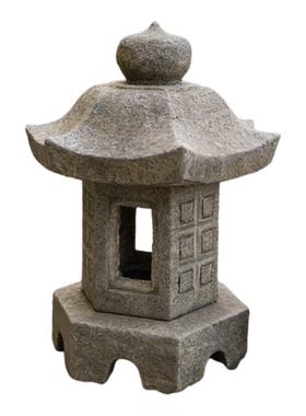 石雕石灯笼日式仿古新中式庭院青石头灯太阳能电石灯园林景观装饰