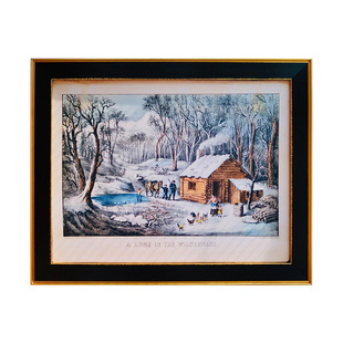 复古画《Home in the wildness》MET美术馆150年展品客厅书房玄关