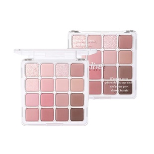 HOLD LIVE方格16色眼影盘粉棕蜜瓜新色眼影哑光珠光亮片腮红秋冬