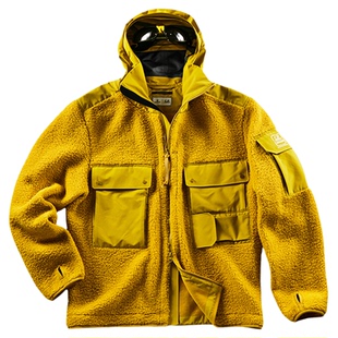 SPYDER蜘蛛C.P联名限量秋冬男子长绒摇粒绒短款厚外套CP25FW119M