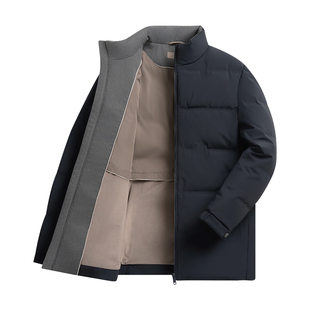杉杉官方新款立领羽绒服男士商务加厚鸭绒保暖防寒外套休闲爸爸装