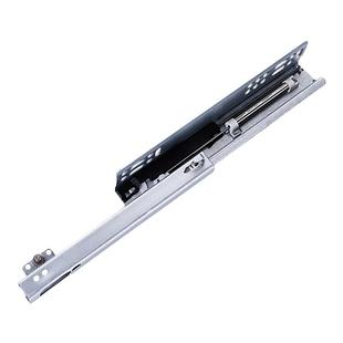 托底抽屉导轨200托底轨道8寸阻尼托底滑轨反弹拖底抽轨道15三节轨