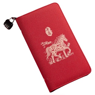 定期存单收纳本2026年新款十二生肖拉链存折夹大容量票据支票存单夹家用带密码纸质存款单收纳册专用夹中国风