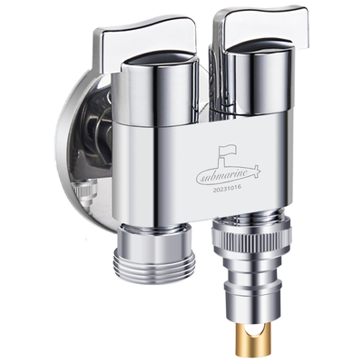 潜水艇一进二出全铜洗衣机水龙头