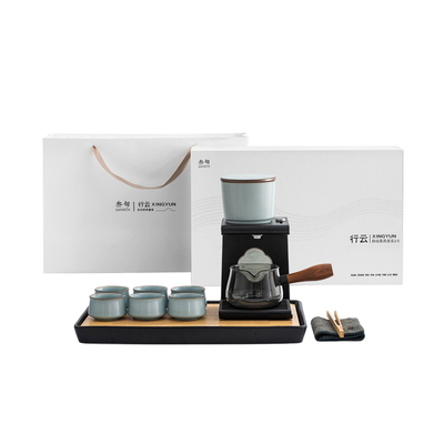 三旬行云二代汝窑自动泡茶套装