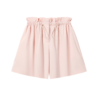 松紧腰抽绳工装风瑜伽运动短裤