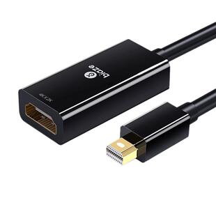 毕亚兹minidp转hdmi转换器接头4K高清笔记本连接显示器投影仪雷电线适用苹果macbook/surface电脑小dp转hdni