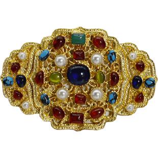 山东博物馆文创镶宝石金带饰金属冰箱贴伴手礼纪念品马年新年礼物