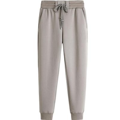 HIM汉崇 珠地棉休闲裤男百搭抽绳松紧腰针织束脚运动裤 2025秋季